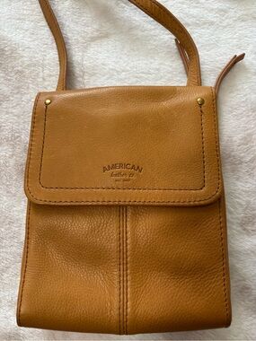 American Leather Co. Tan Leather Crossbody Bag